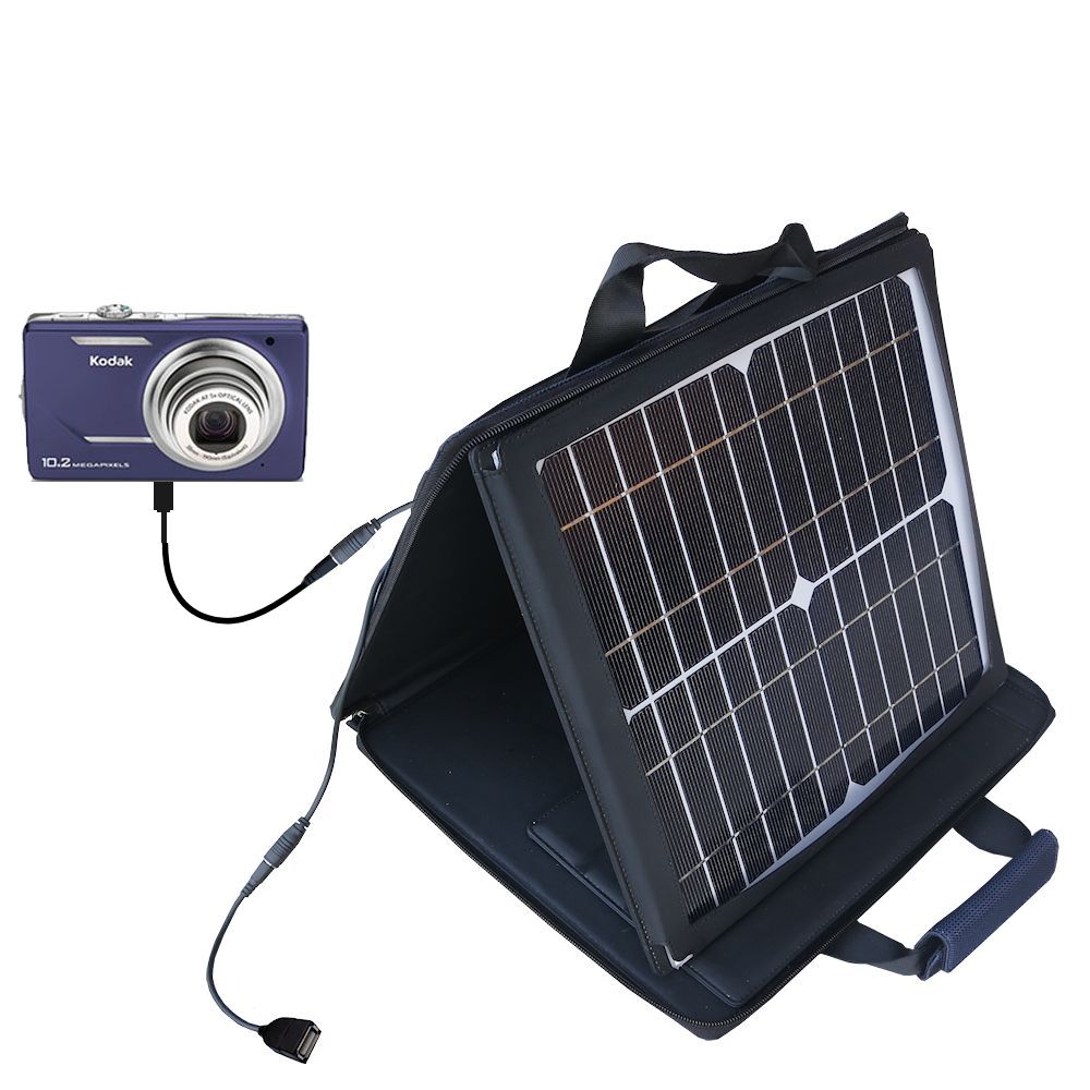 SunVolt Solar Charger compatible with the Kodak EasyShare M380 and one other device - charge from sun at wall outlet-like speed