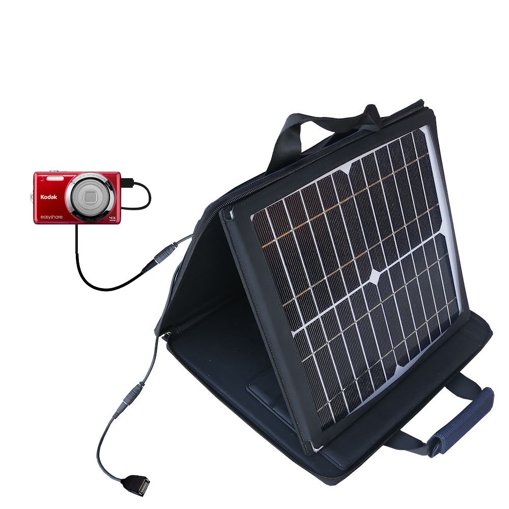 SunVolt Solar Charger compatible with the Kodak EasyShare M522 and one other device - charge from sun at wall outlet-like speed