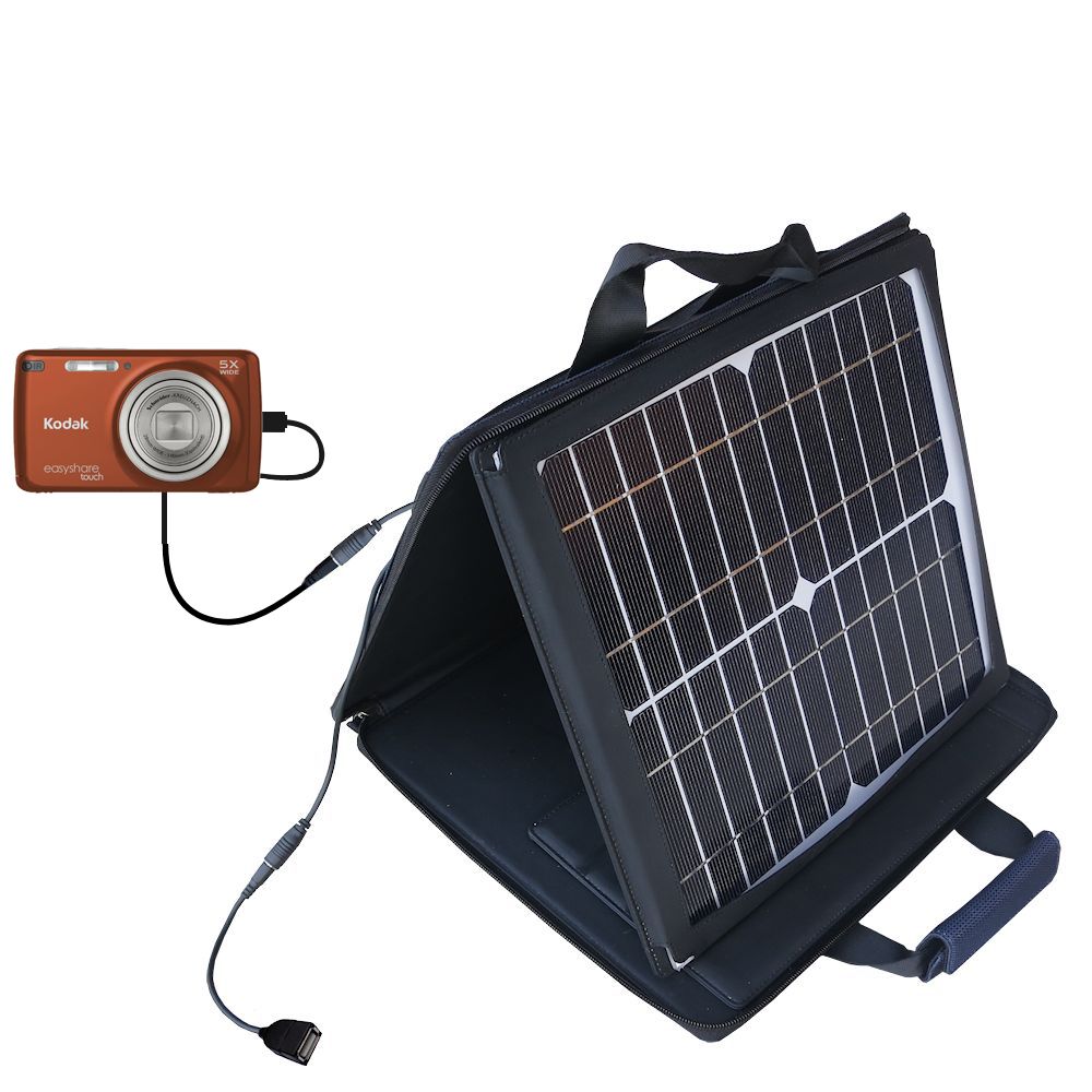 SunVolt Solar Charger compatible with the Kodak EasyShare TOUCH and one other device - charge from sun at wall outlet-like speed