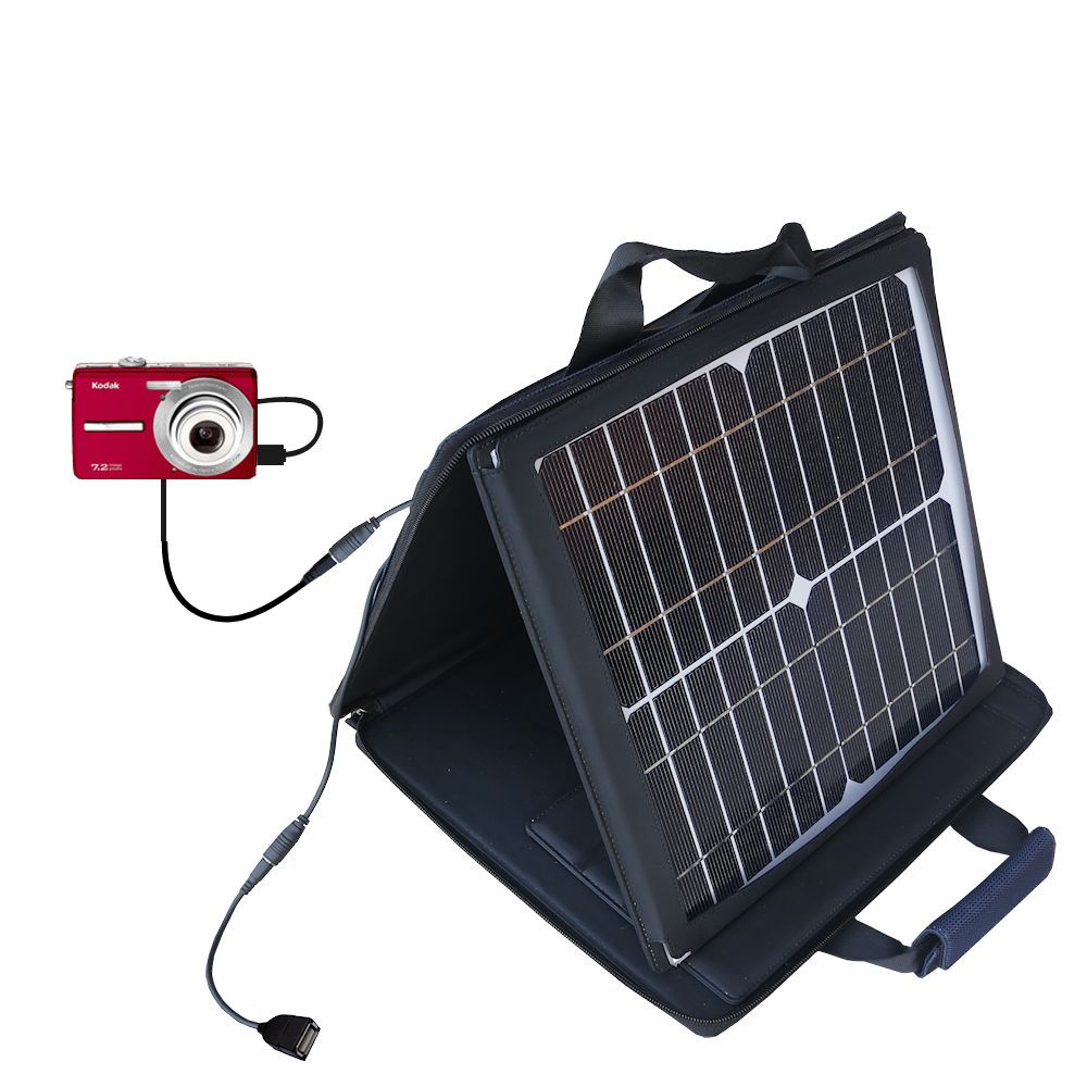 SunVolt Solar Charger compatible with the Kodak M763 and one other device - charge from sun at wall outlet-like speed