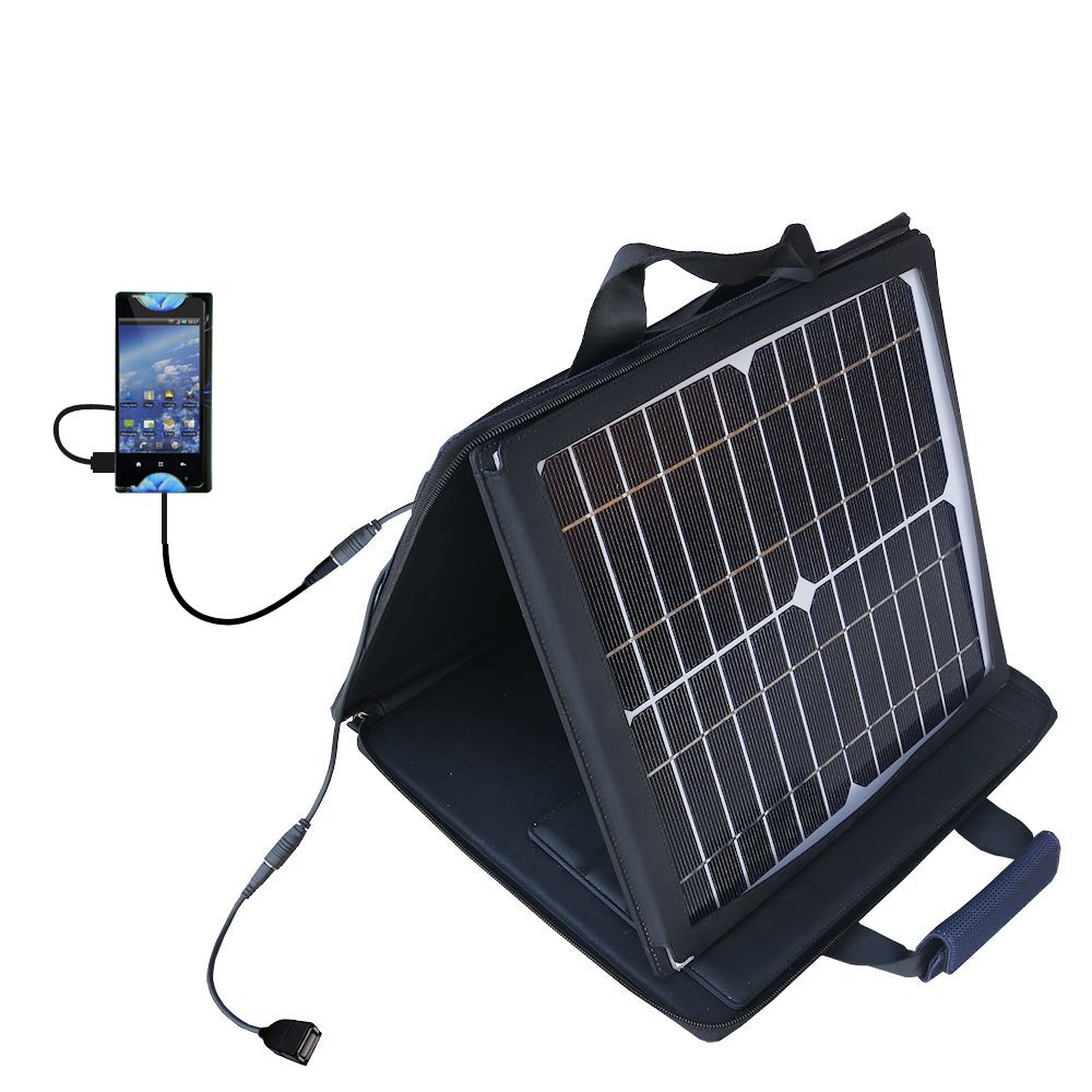 SunVolt Solar Charger compatible with the Kyocera M9300 and one other device - charge from sun at wall outlet-like speed