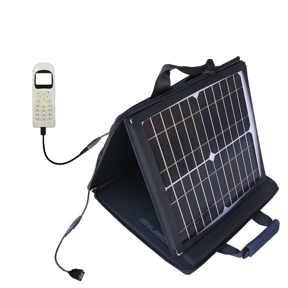 SunVolt Solar Charger compatible with the Kyocera QCP 2035A and one other device - charge from sun at wall outlet-like speed