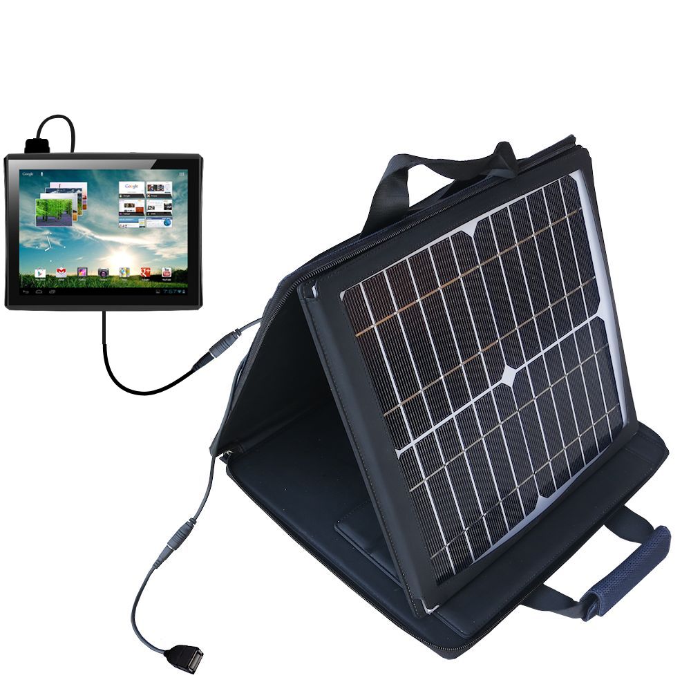 SunVolt Solar Charger compatible with the Le Pan M97 and one other device - charge from sun at wall outlet-like speed