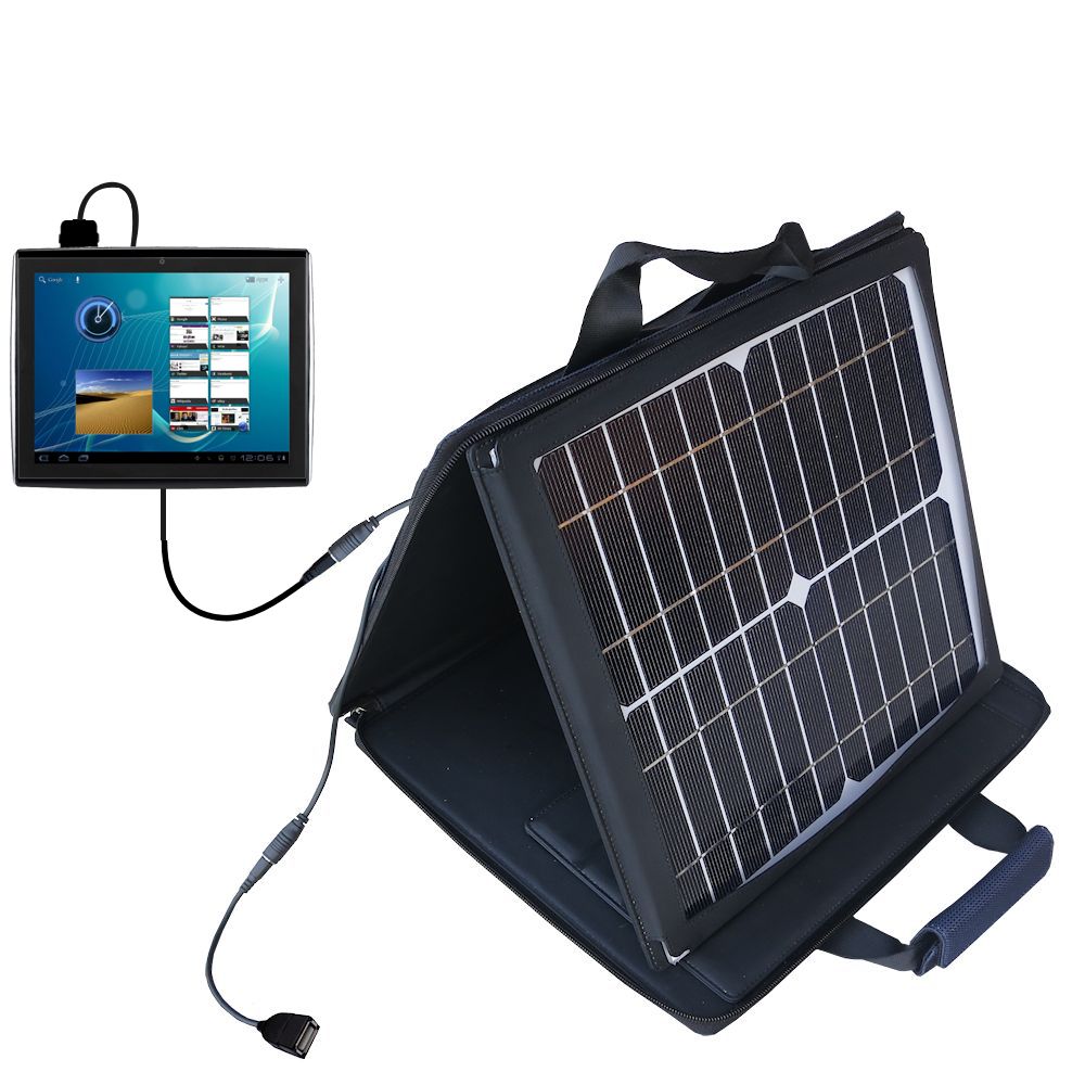 SunVolt Solar Charger compatible with the Le Pan Mode de Vie TC970 and one other device - charge from sun at wall outlet-like speed
