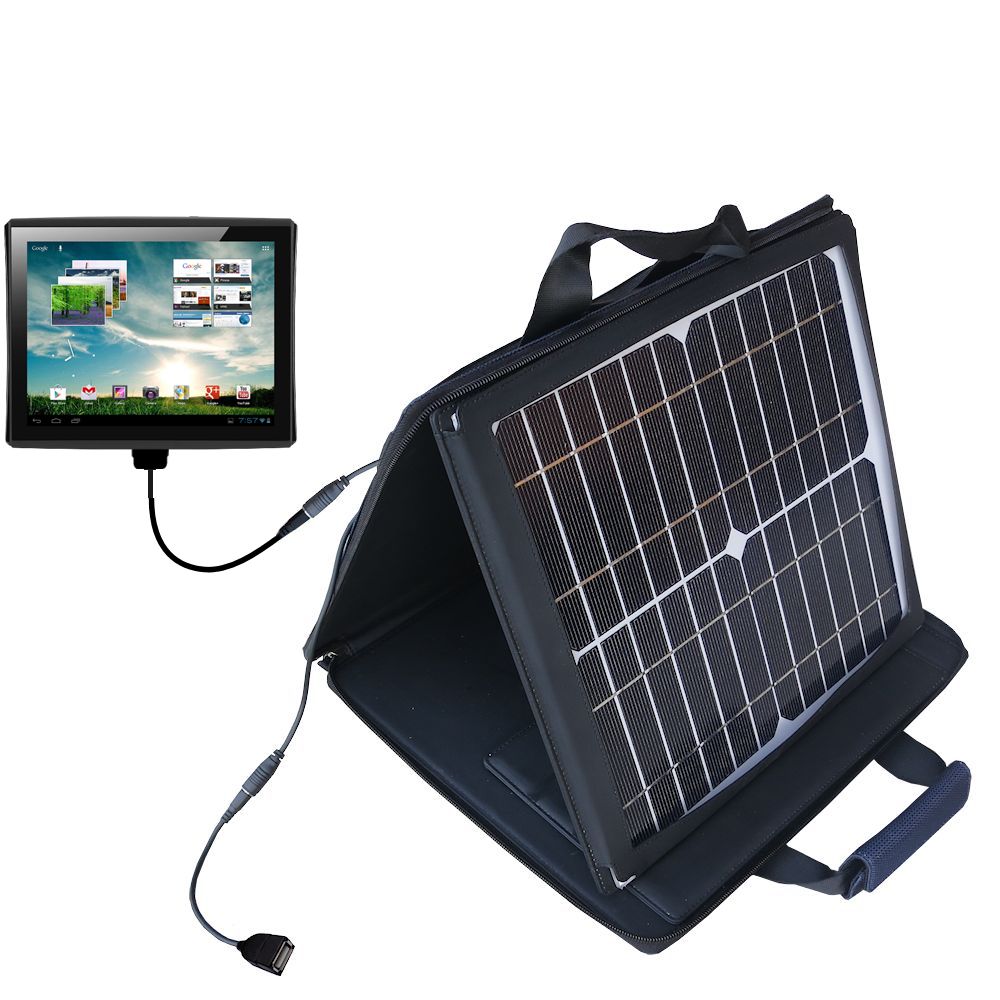 SunVolt Solar Charger compatible with the Le Pan TC1010 and one other device - charge from sun at wall outlet-like speed