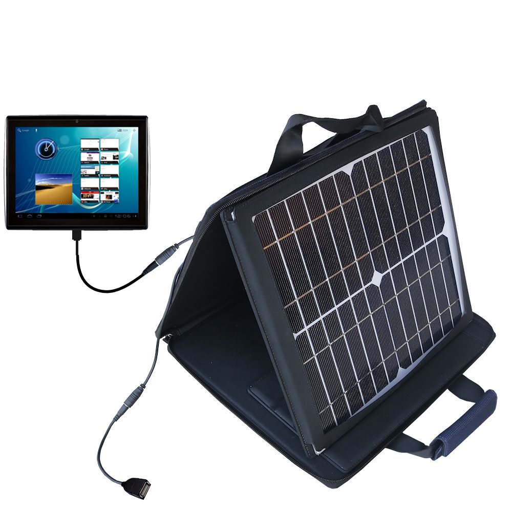Gomadic SunVolt High Output Portable Solar Power Station designed for the Le Pan TC1020 - Can charge multiple devices with outlet speeds