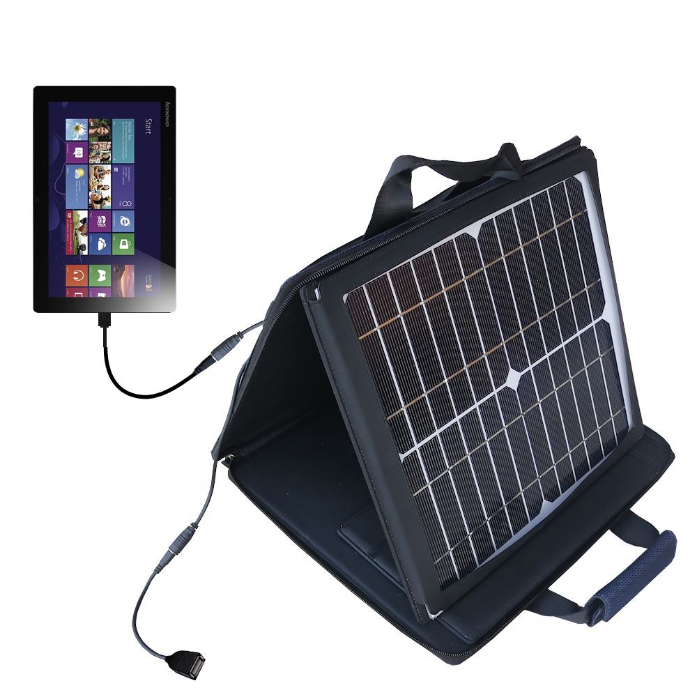 SunVolt Solar Charger compatible with the Lenovo IdeaTab Lynx and one other device - charge from sun at wall outlet-like speed