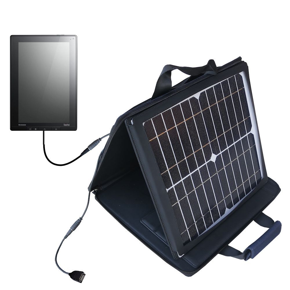 SunVolt Solar Charger compatible with the Lenovo ThinkPad 1838 / 1839 and one other device - charge from sun at wall outlet-like speed