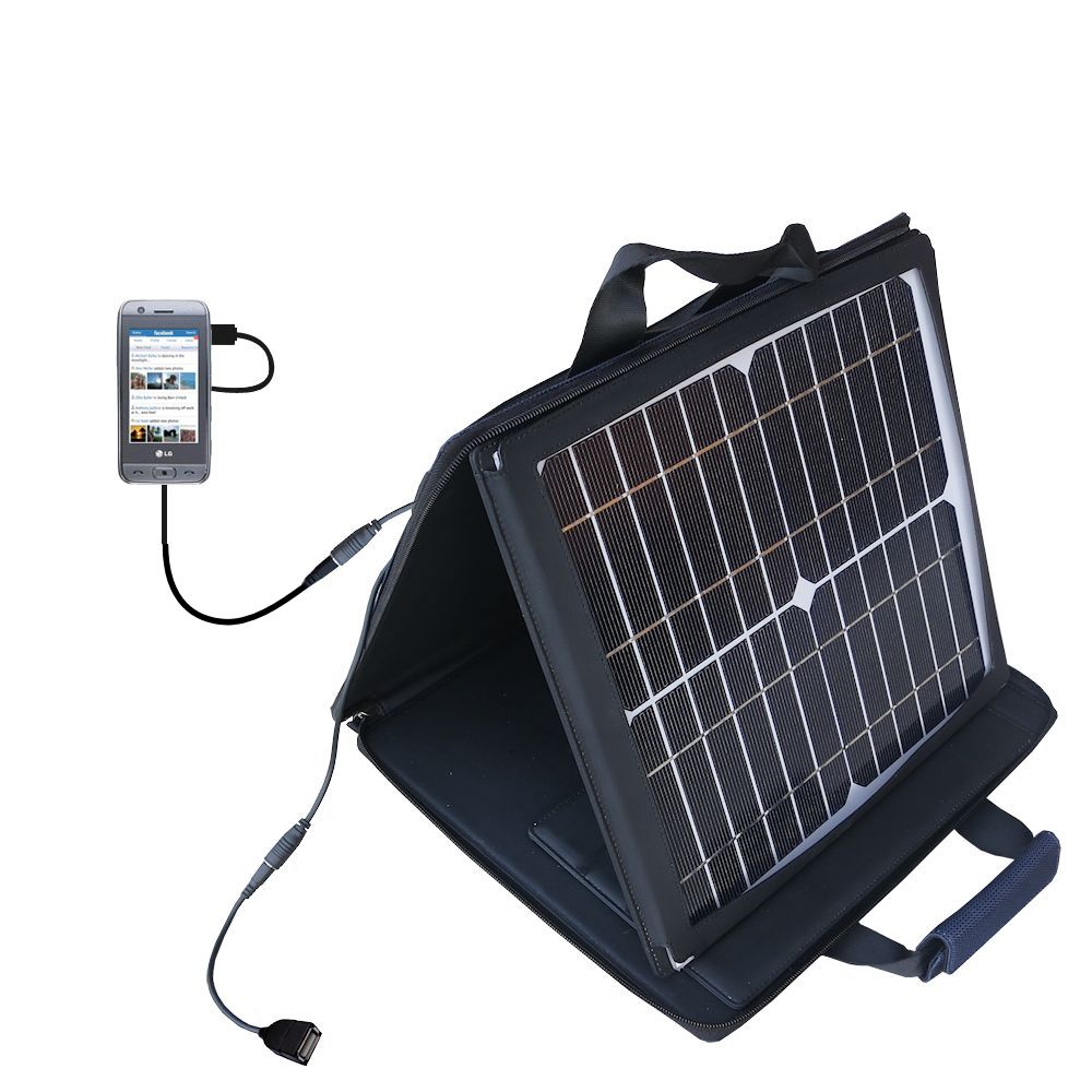 SunVolt Solar Charger compatible with the LG GT400 and one other device - charge from sun at wall outlet-like speed