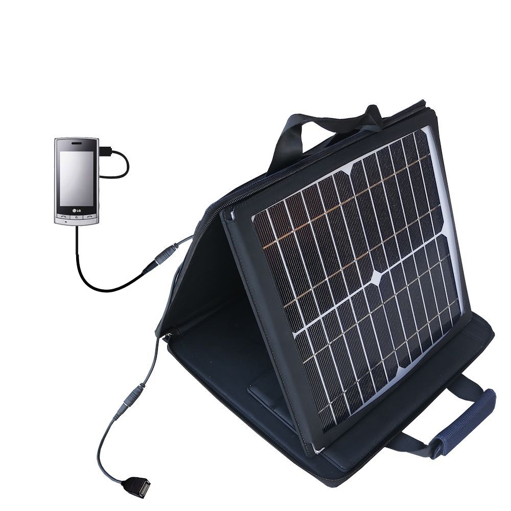 SunVolt Solar Charger compatible with the LG GT405 and one other device - charge from sun at wall outlet-like speed