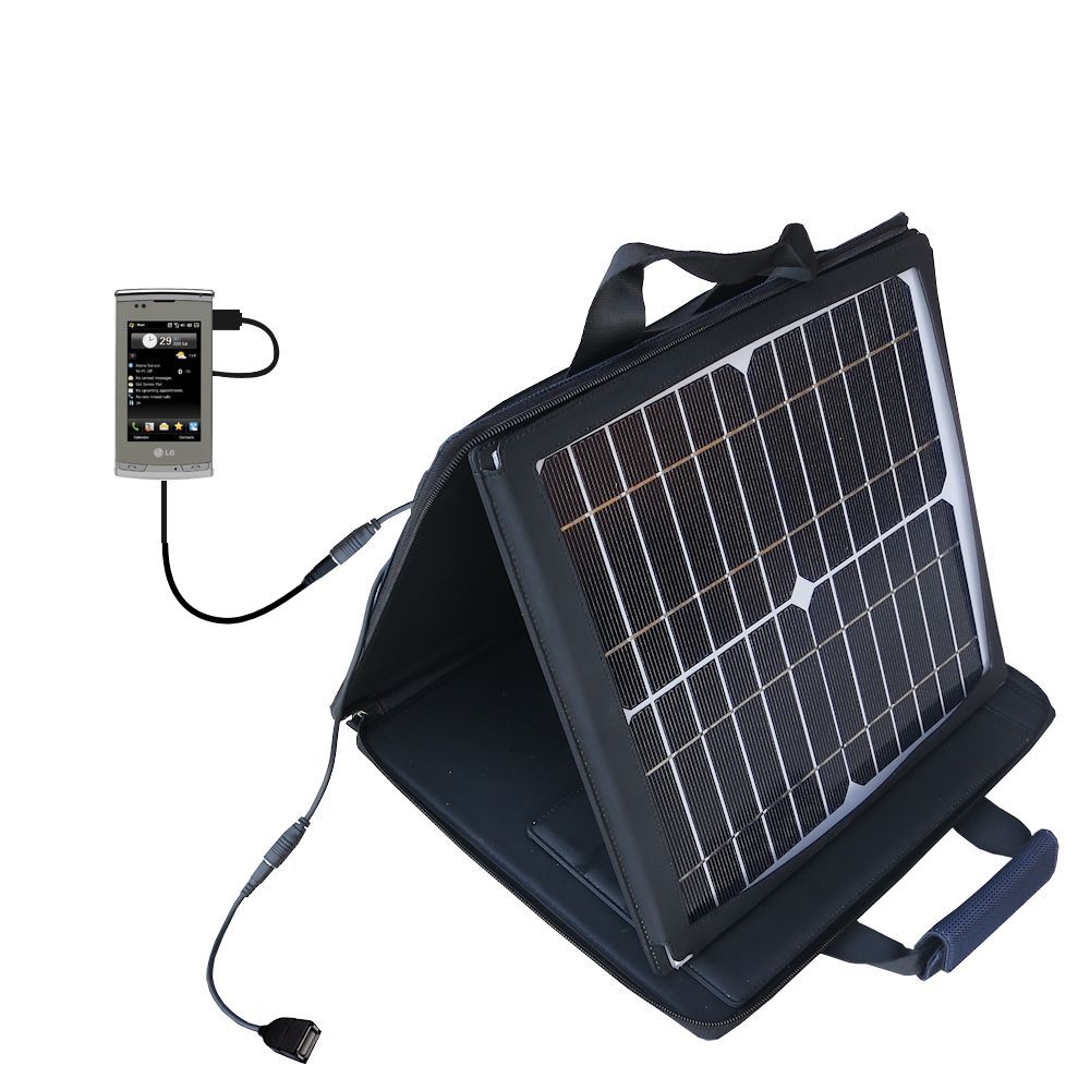 SunVolt Solar Charger compatible with the LG Incite and one other device - charge from sun at wall outlet-like speed