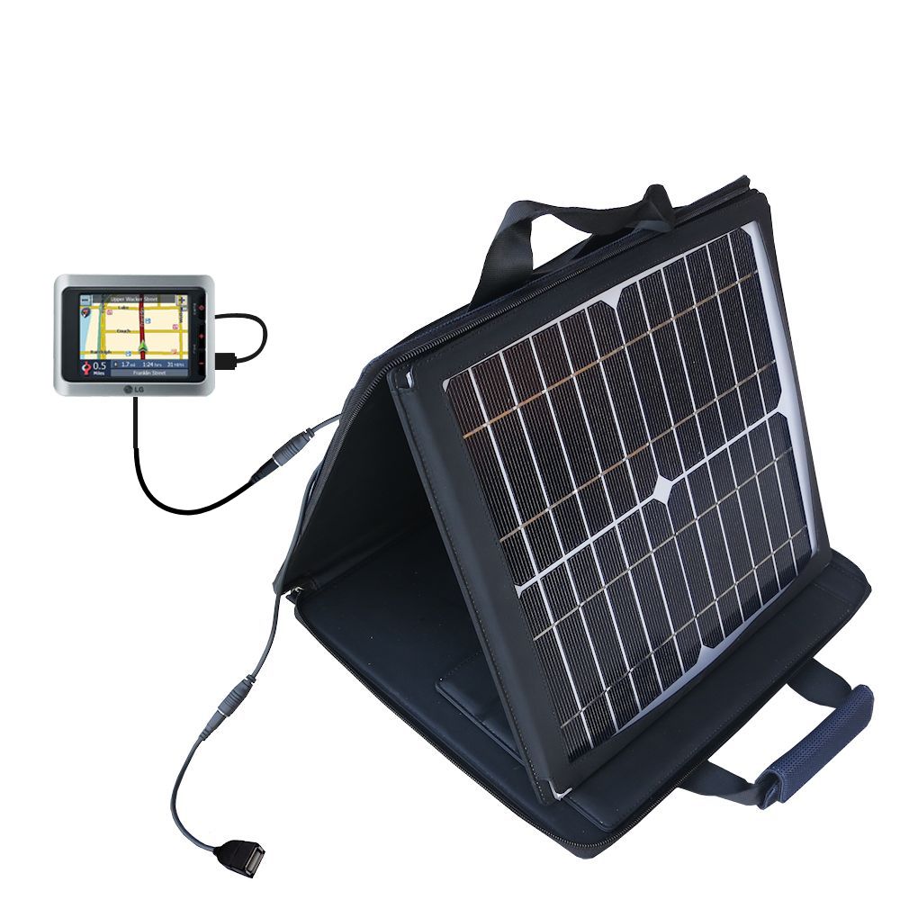 SunVolt Solar Charger compatible with the LG LN730 and one other device - charge from sun at wall outlet-like speed