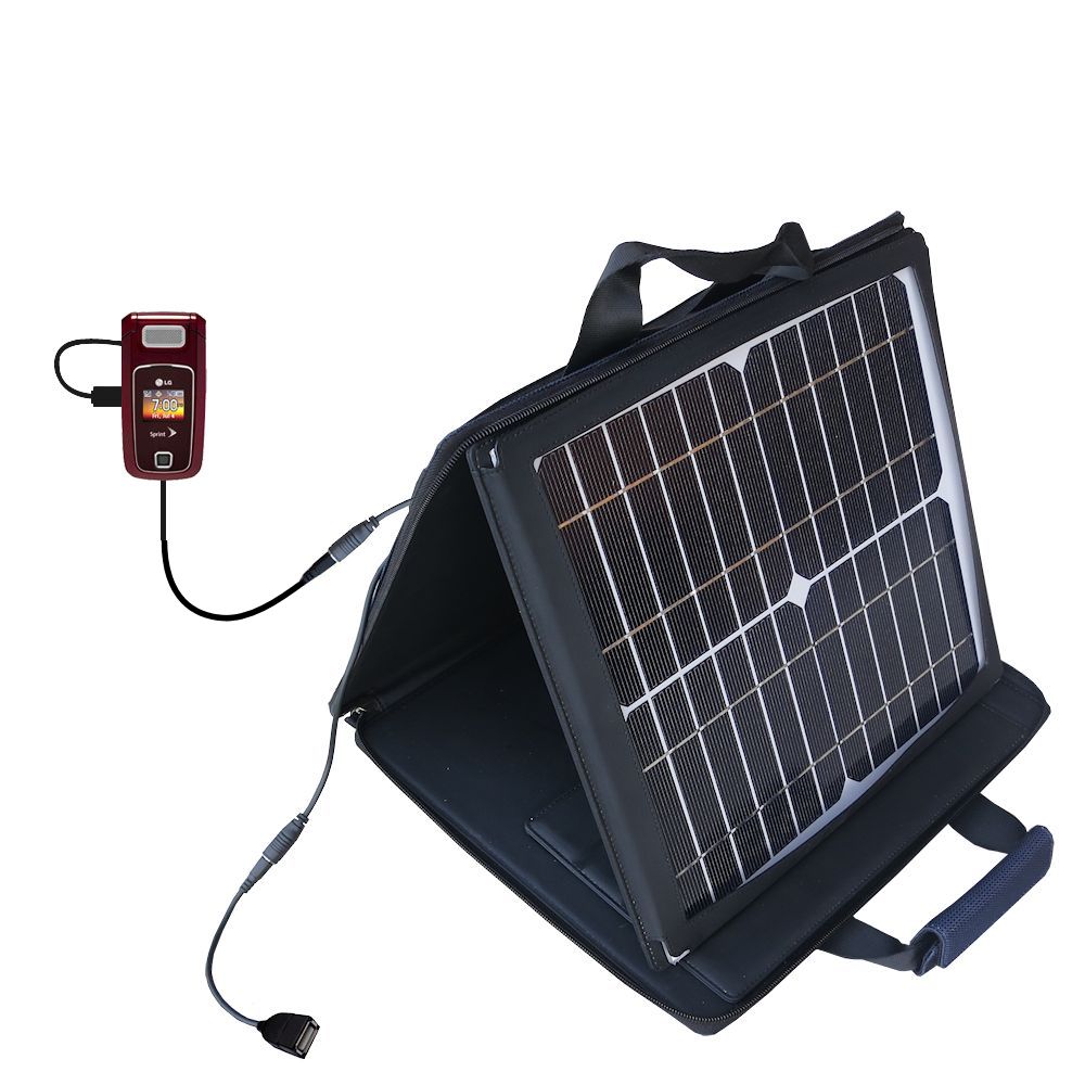 SunVolt Solar Charger compatible with the LG LX400 and one other device - charge from sun at wall outlet-like speed