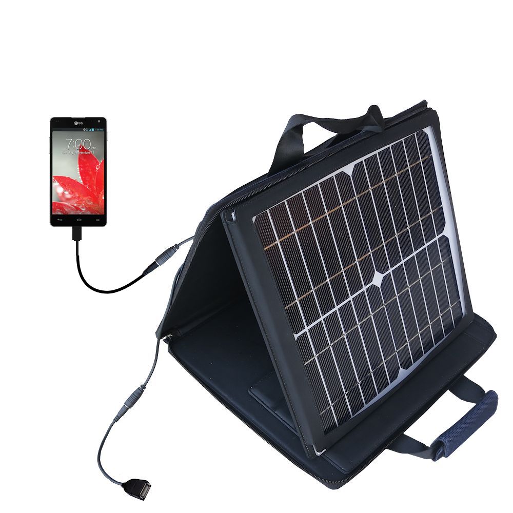 SunVolt Solar Charger compatible with the LG Optimus G and one other device - charge from sun at wall outlet-like speed