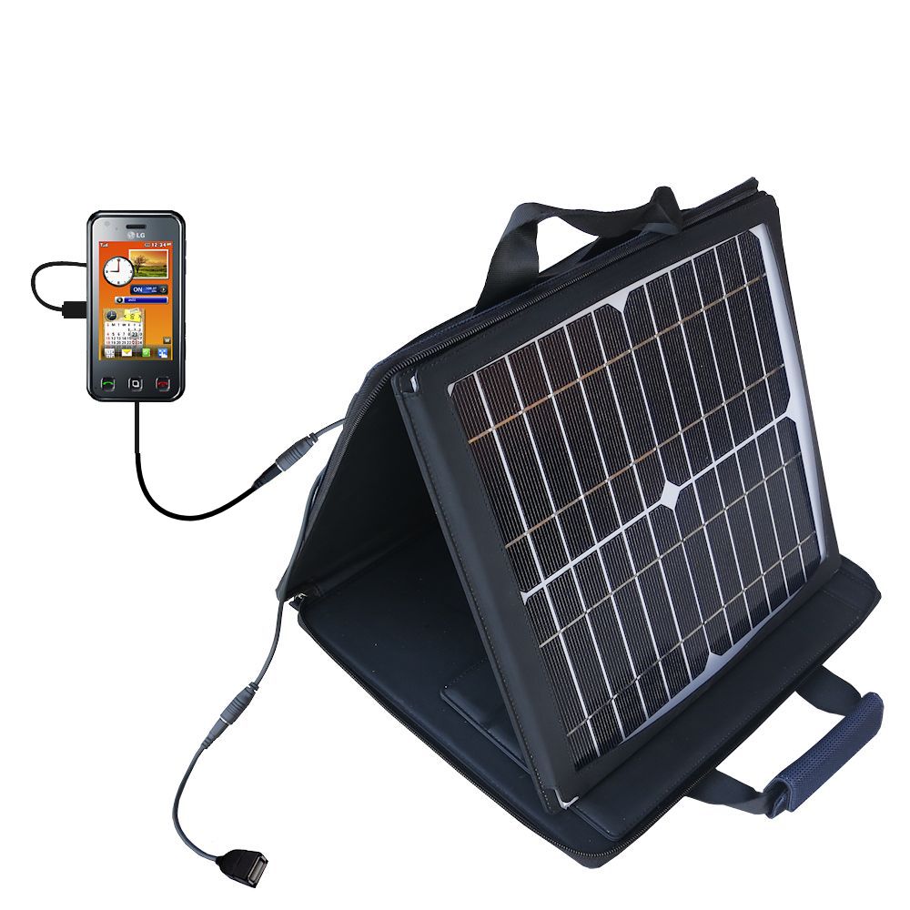 SunVolt Solar Charger compatible with the LG Renoir and one other device - charge from sun at wall outlet-like speed