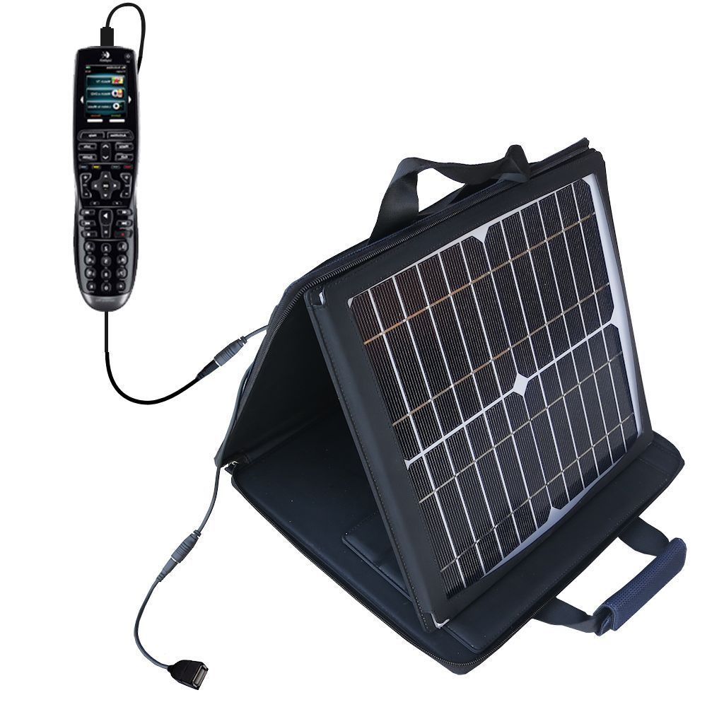 SunVolt Solar Charger compatible with the Logitech Harmony 900 and one other device - charge from sun at wall outlet-like speed