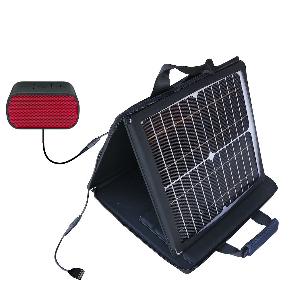 SunVolt Solar Charger compatible with the Logitech UE Mobile Boombox and one other device - charge from sun at wall outlet-like speed