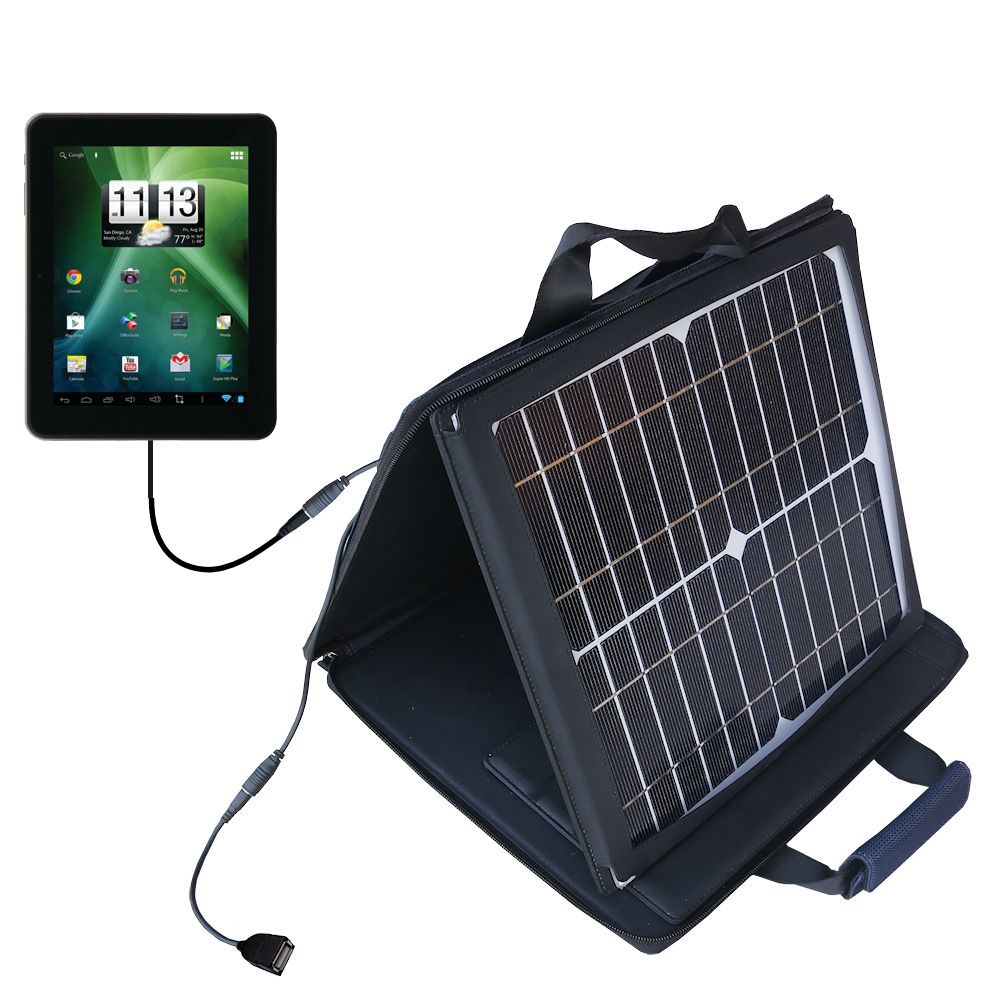 SunVolt Solar Charger compatible with the Mach Speed Trio Stealth G2 / 8 and one other device - charge from sun at wall outlet-like speed