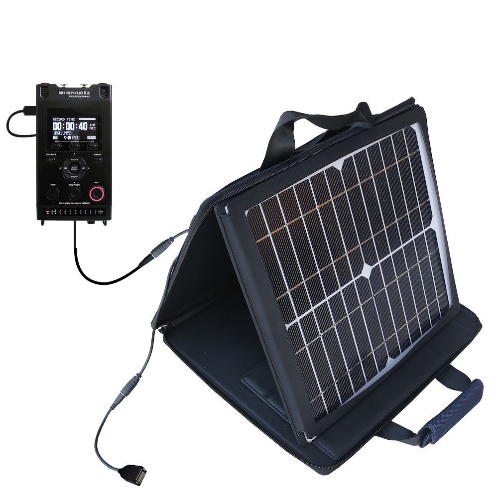 SunVolt Solar Charger compatible with the Marantz PMD661 MKII (DA620PMD) and one other device - charge from sun at wall outlet-like speed