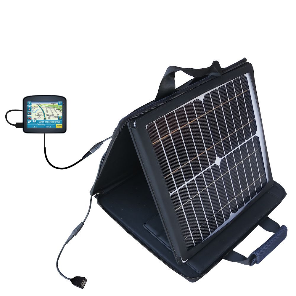 SunVolt Solar Charger compatible with the Maylong FD-250 GPS For Dummies and one other device - charge from sun at wall outlet-like speed