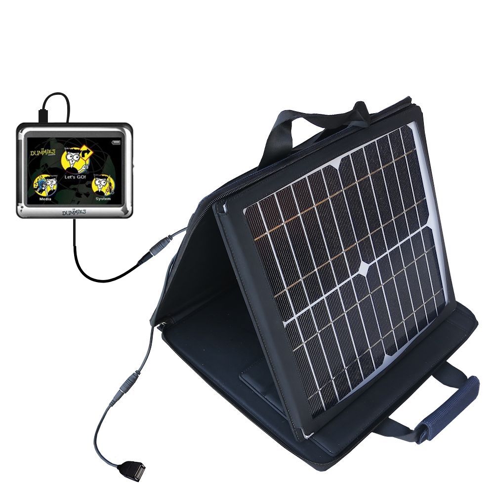 SunVolt Solar Charger compatible with the Maylong FD-350 GPS For Dummies and one other device - charge from sun at wall outlet-like speed