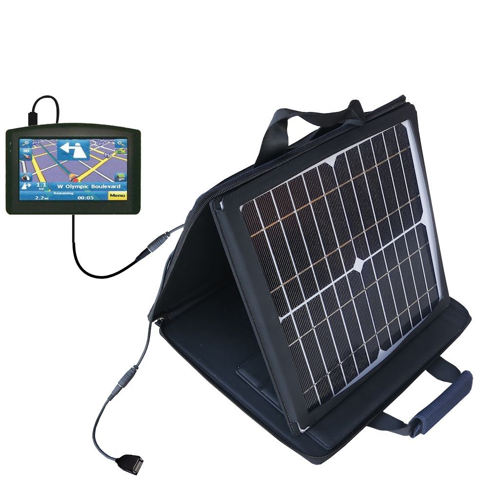 SunVolt Solar Charger compatible with the Maylong FD-420 GPS For Dummies and one other device - charge from sun at wall outlet-like speed