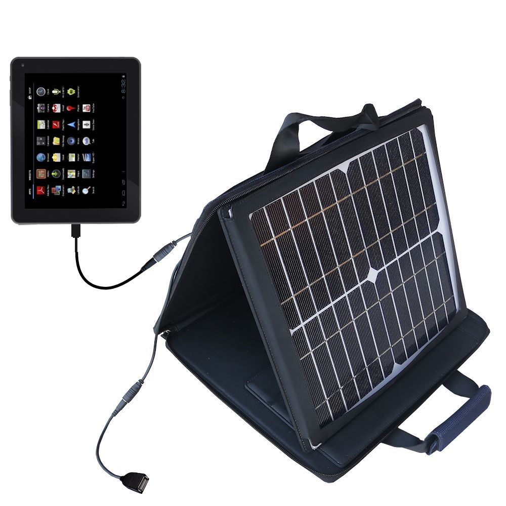 SunVolt Solar Charger compatible with the Maylong M-970 / M970 and one other device - charge from sun at wall outlet-like speed