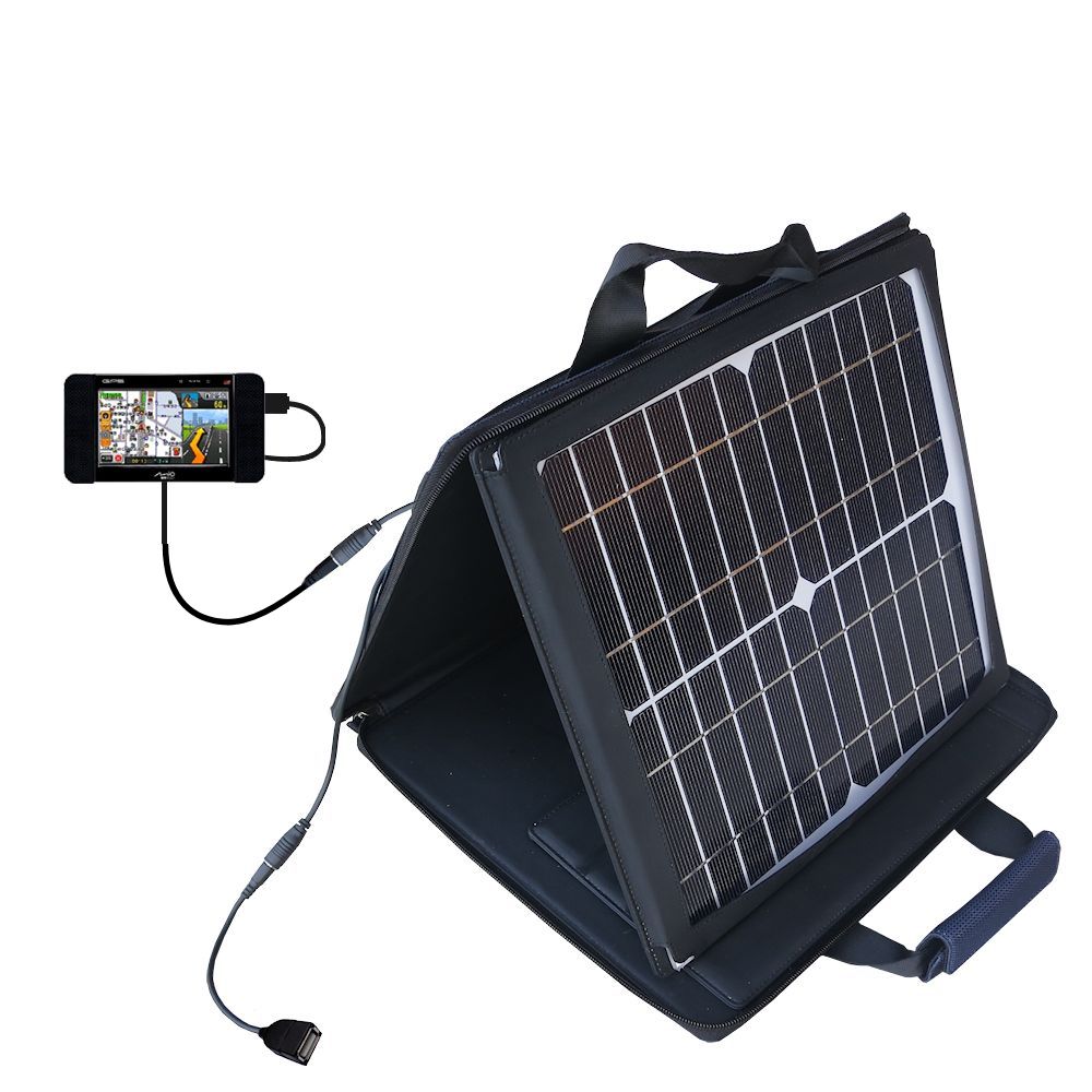 SunVolt Solar Charger compatible with the Mio C810 and one other device - charge from sun at wall outlet-like speed