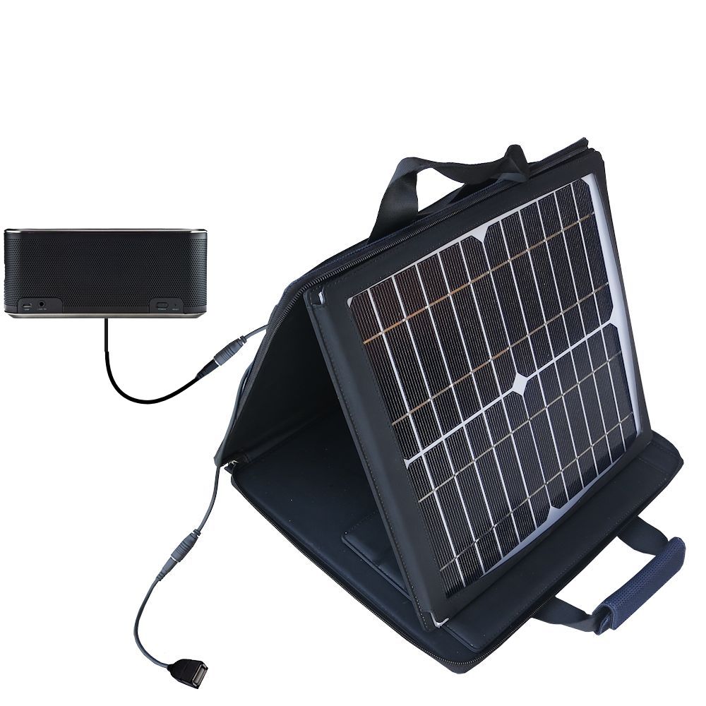 SunVolt Solar Charger compatible with the Monster ClarityHD Micro and one other device - charge from sun at wall outlet-like speed