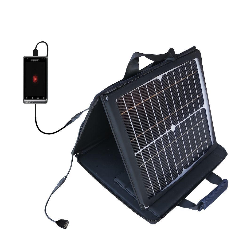 SunVolt Solar Charger compatible with the Motorola A957 and one other device - charge from sun at wall outlet-like speed