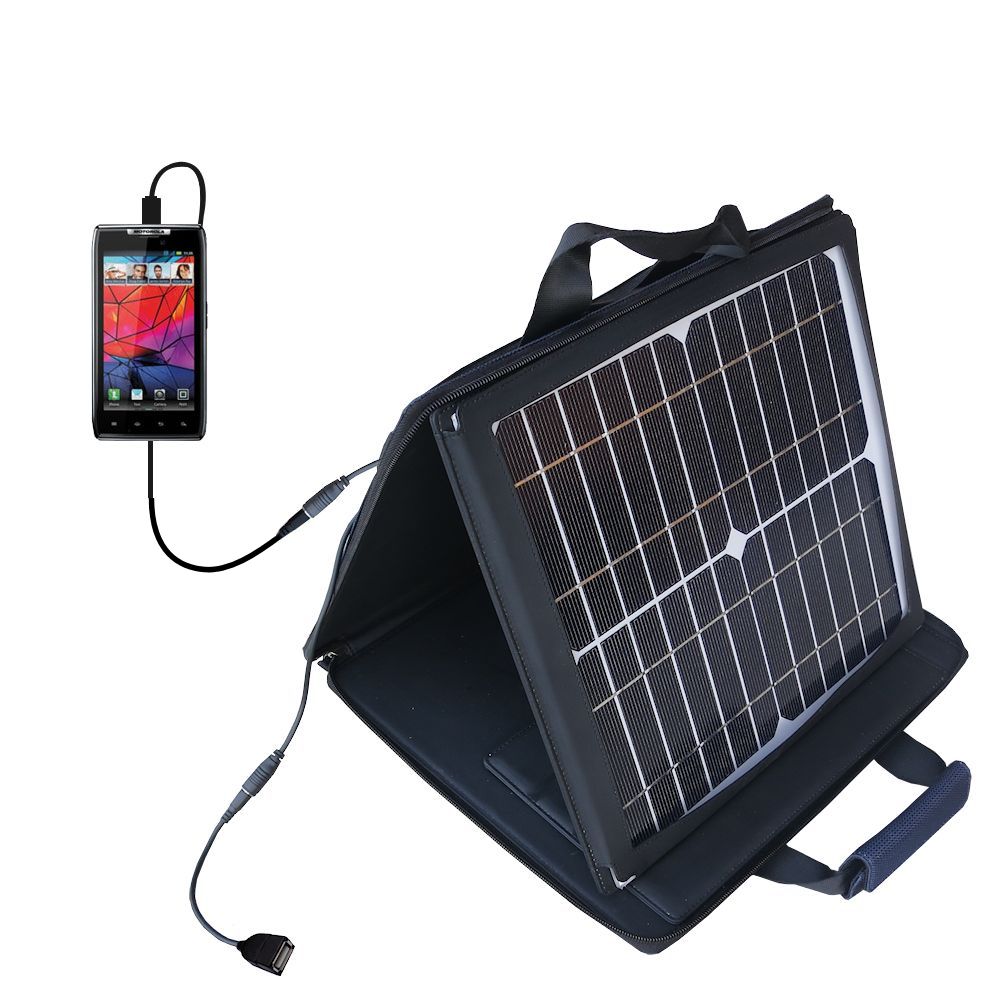 SunVolt Solar Charger compatible with the Motorola DROID RAZR and one other device - charge from sun at wall outlet-like speed