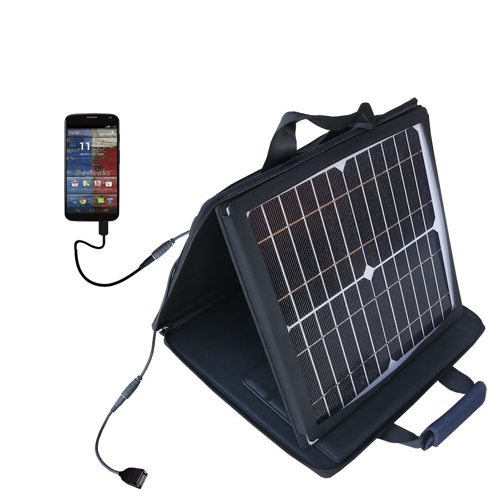 SunVolt Solar Charger compatible with the Motorola Moto X and one other device - charge from sun at wall outlet-like speed