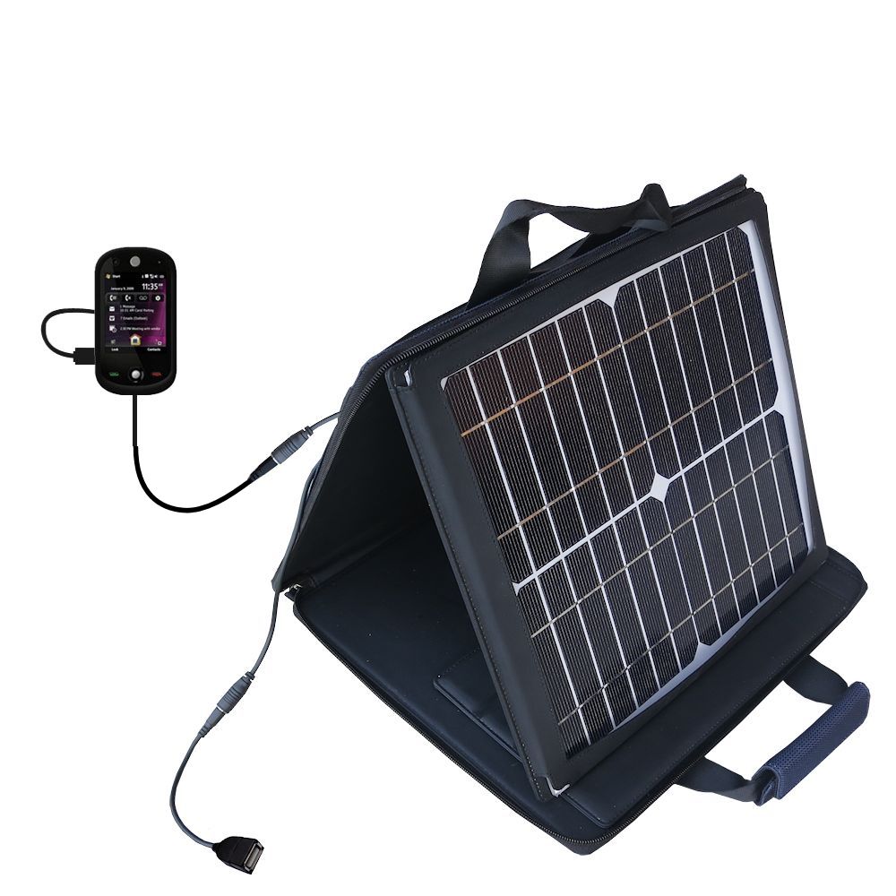 SunVolt Solar Charger compatible with the Motorola Motosurf A3100 and one other device - charge from sun at wall outlet-like speed