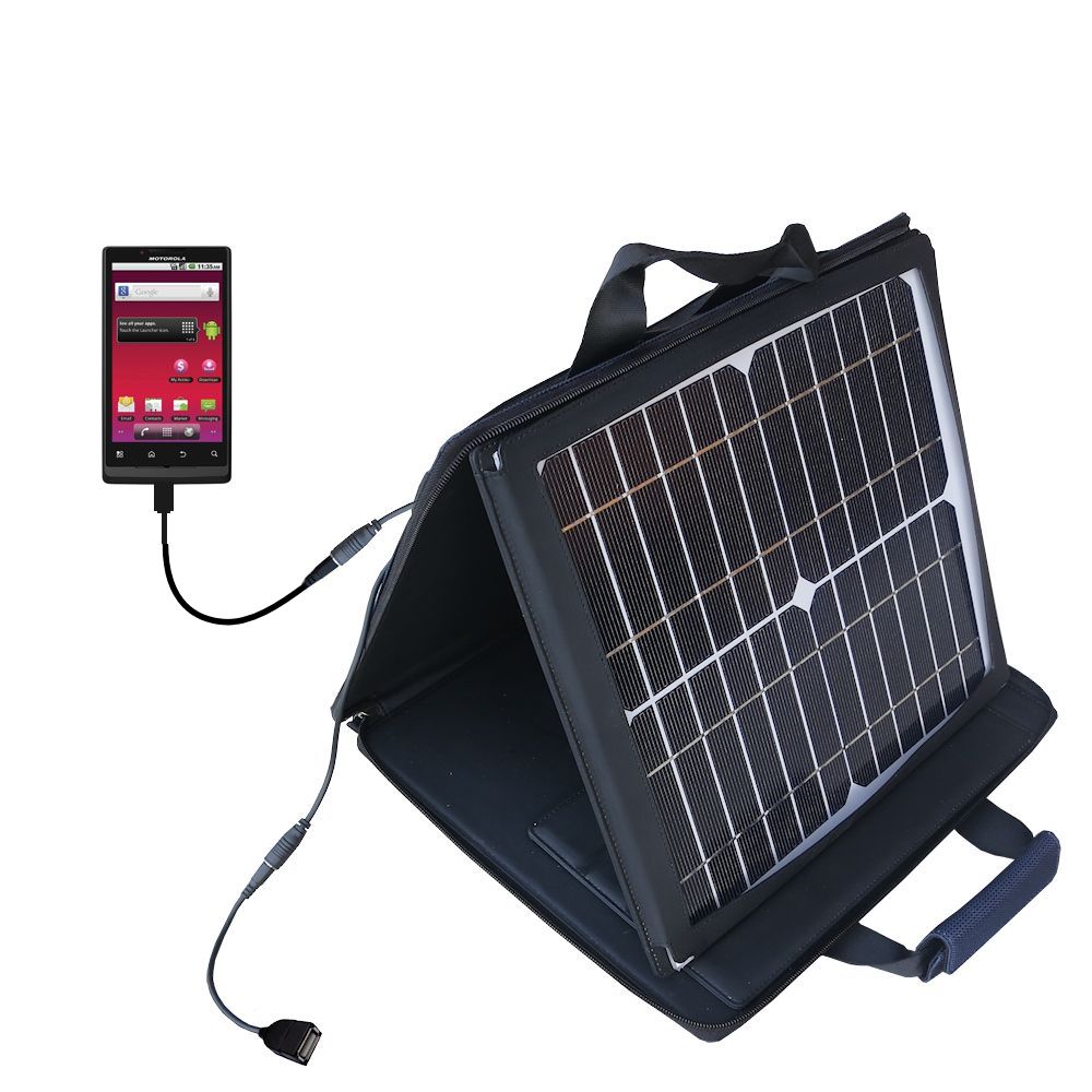 SunVolt Solar Charger compatible with the Motorola Triumph and one other device - charge from sun at wall outlet-like speed