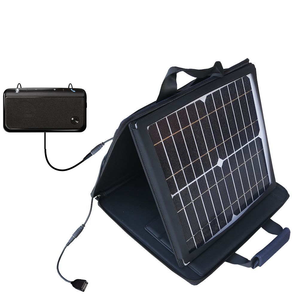 SunVolt Solar Charger compatible with the Motorola TX500 89494N and one other device - charge from sun at wall outlet-like speed