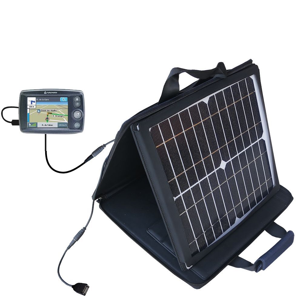 SunVolt Solar Charger compatible with the Navman F50 and one other device - charge from sun at wall outlet-like speed