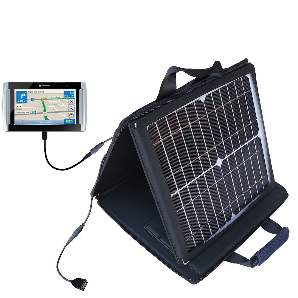 SunVolt Solar Charger compatible with the Navman s50 and one other device - charge from sun at wall outlet-like speed