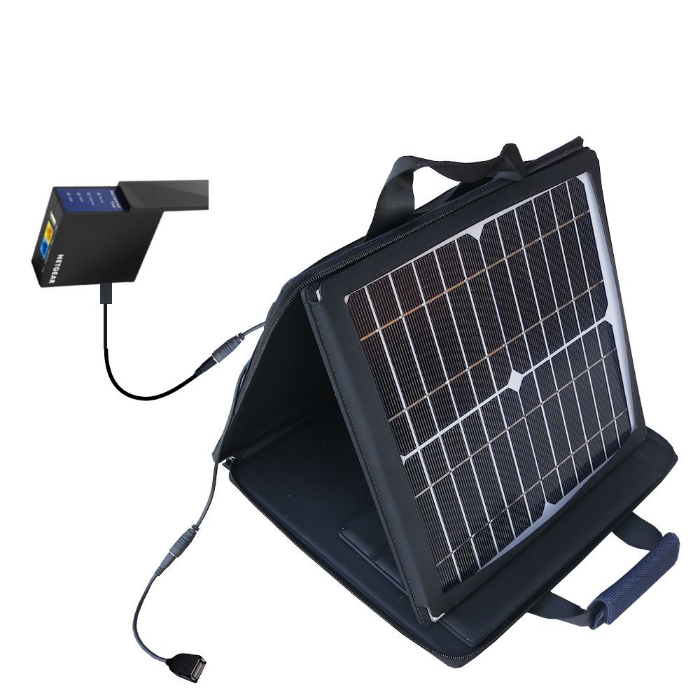 SunVolt Solar Charger compatible with the Netgear Trek N300 PR2000 and one other device - charge from sun at wall outlet-like speed