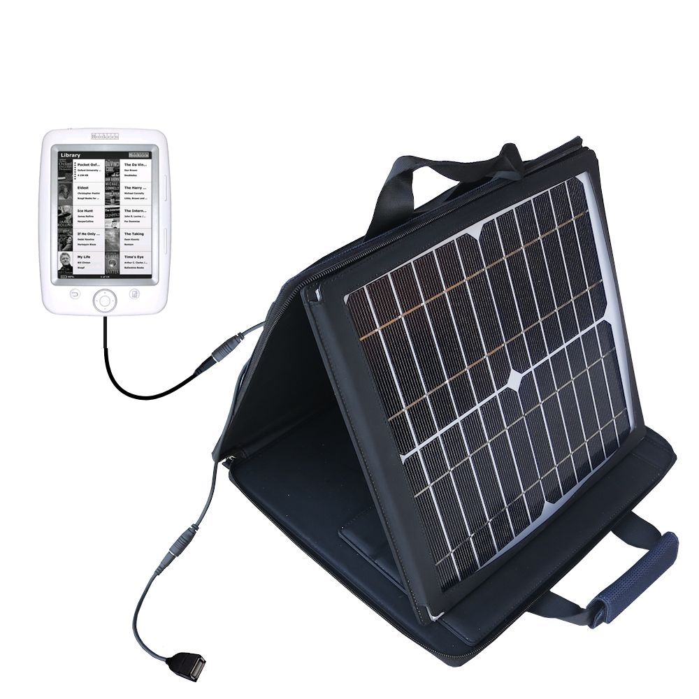 SunVolt Solar Charger compatible with the Netronix Bookeen Cybook Odyssey and one other device - charge from sun at wall outlet-like speed