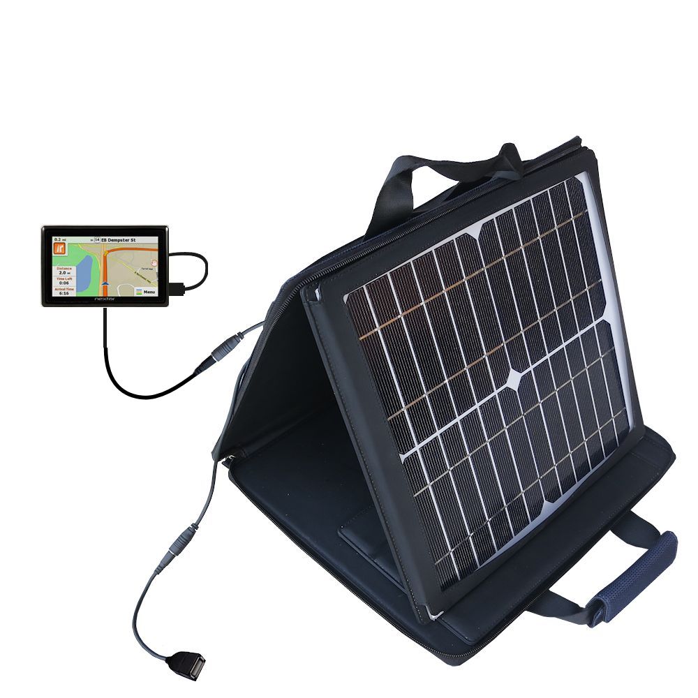 SunVolt Solar Charger compatible with the Nextar v5 and one other device - charge from sun at wall outlet-like speed