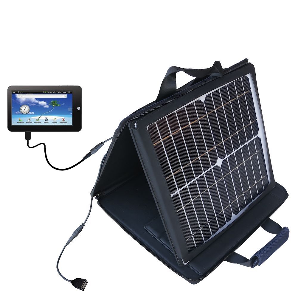 SunVolt Solar Charger compatible with the Nextbook Premium 7 Resistive Next7S and one other device - charge from sun at wall outlet-like speed
