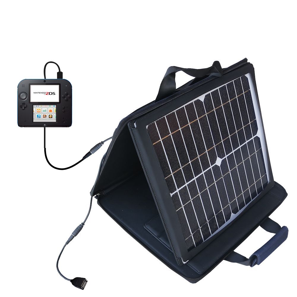 SunVolt Solar Charger compatible with the Nintendo 2DS and one other device - charge from sun at wall outlet-like speed