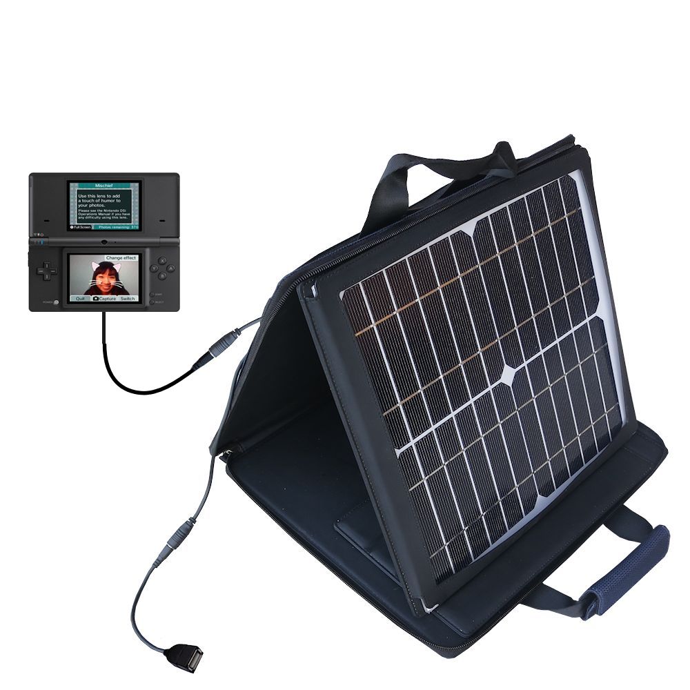 Gomadic SunVolt High Output Portable Solar Power Station designed for the Nintendo DS / NDS - Can charge multiple devices with outlet speeds