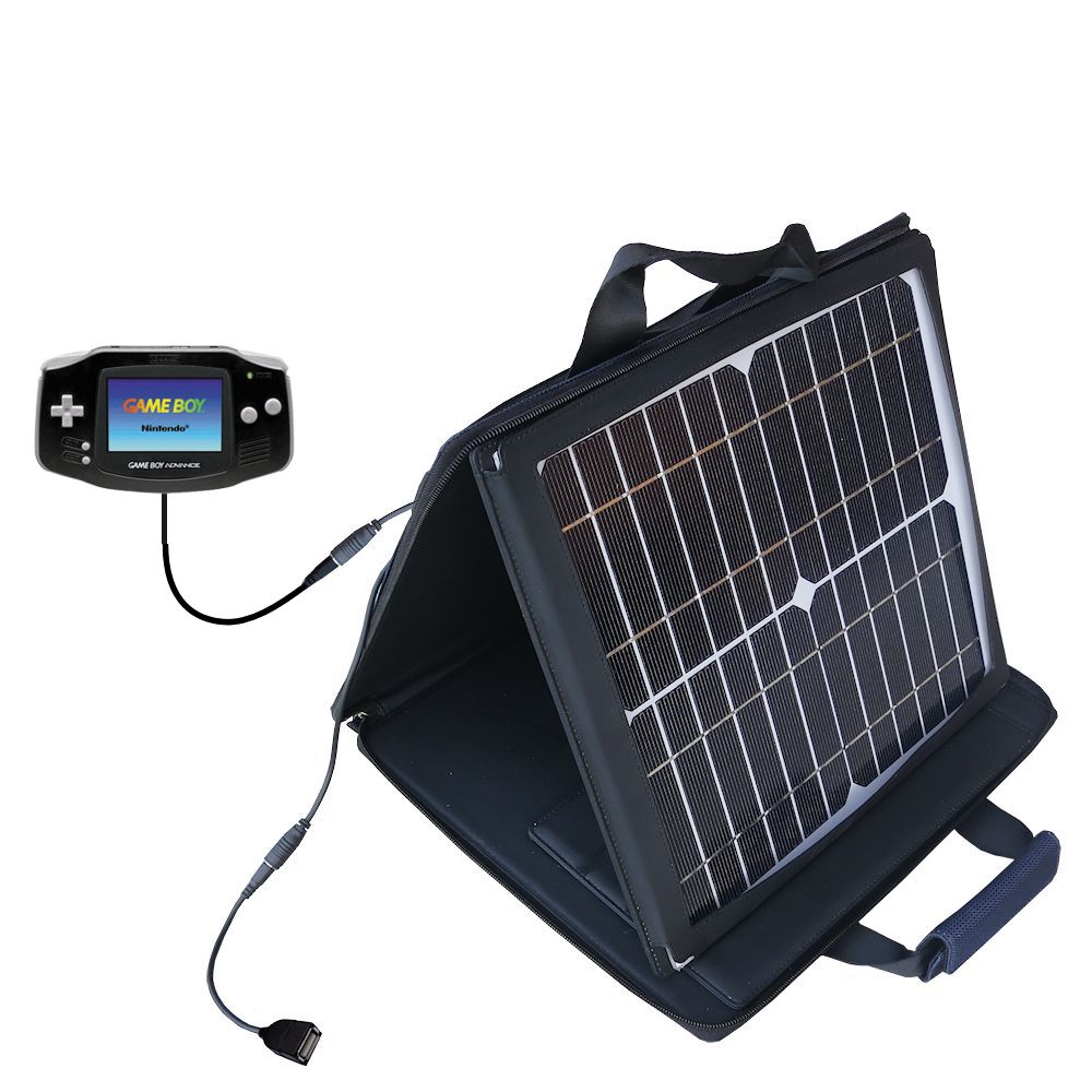 SunVolt Solar Charger compatible with the Nintendo Gameboy Advanced SP / GBA SP and one other device - charge from sun at wall outlet-like speed