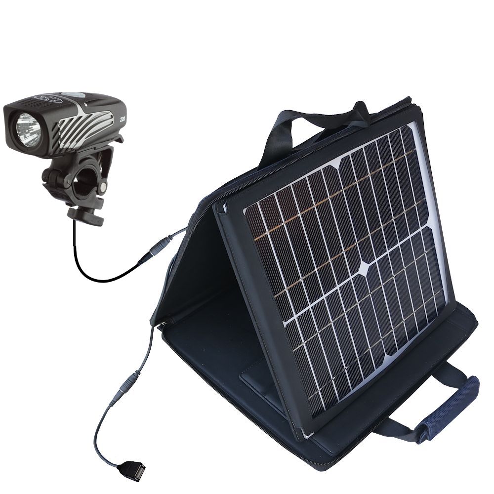 SunVolt Solar Charger compatible with the Nite Rider Micro 220 and one other device - charge from sun at wall outlet-like speed