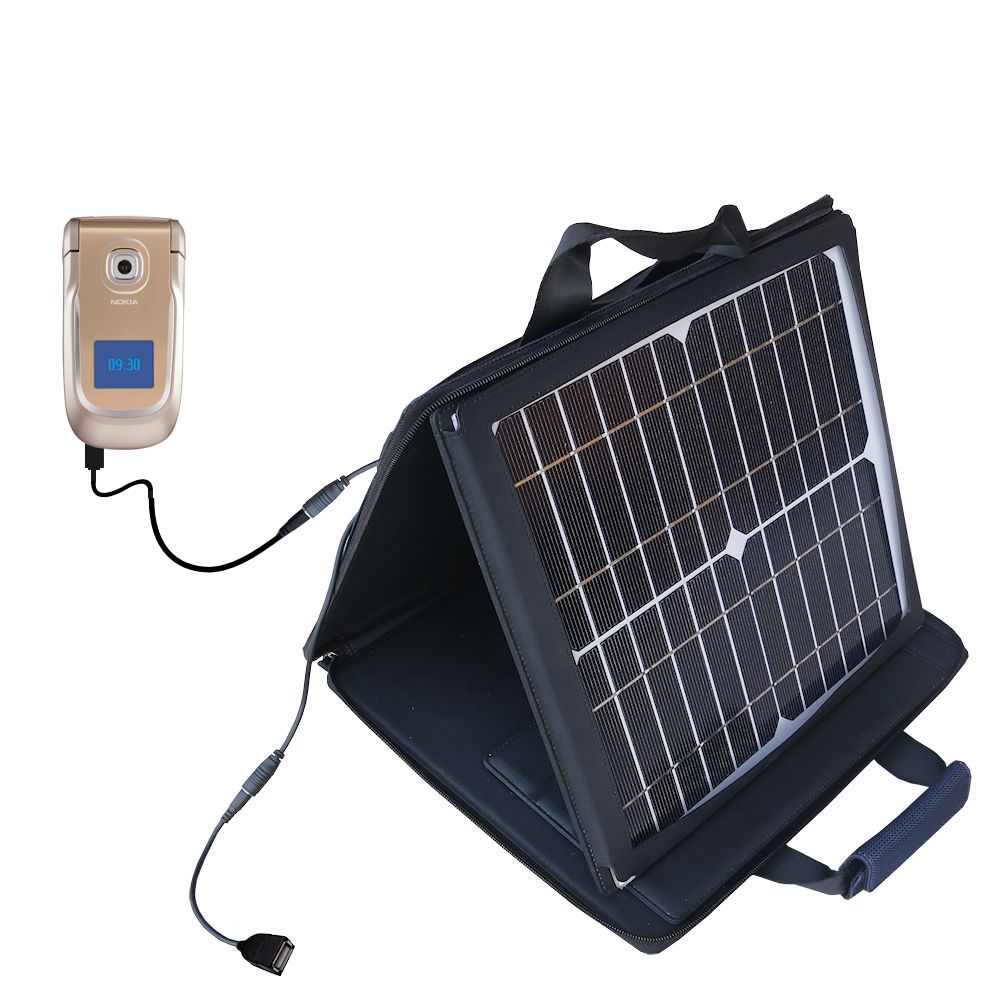 SunVolt Solar Charger compatible with the Nokia 2720 2760 and one other device - charge from sun at wall outlet-like speed