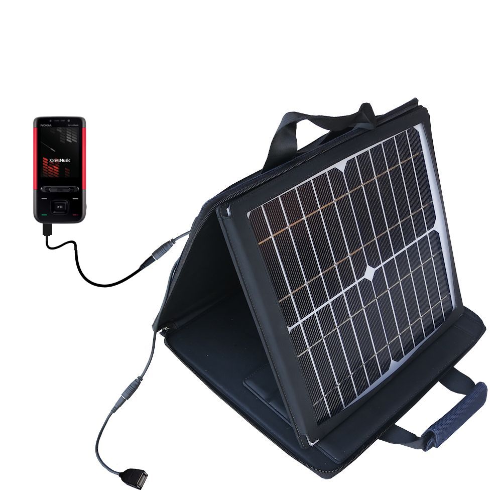 SunVolt Solar Charger compatible with the Nokia 5610 5800 and one other device - charge from sun at wall outlet-like speed