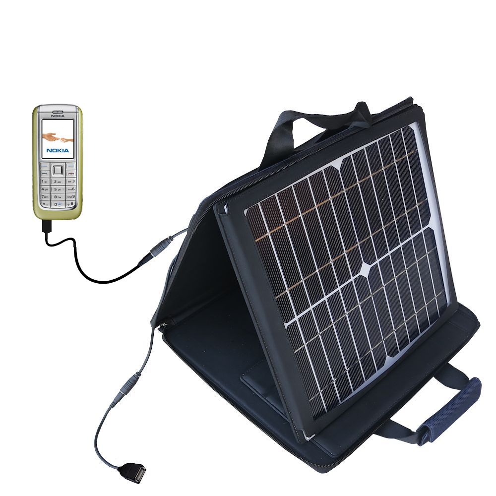SunVolt Solar Charger compatible with the Nokia 6070 6085 6086 and one other device - charge from sun at wall outlet-like speed