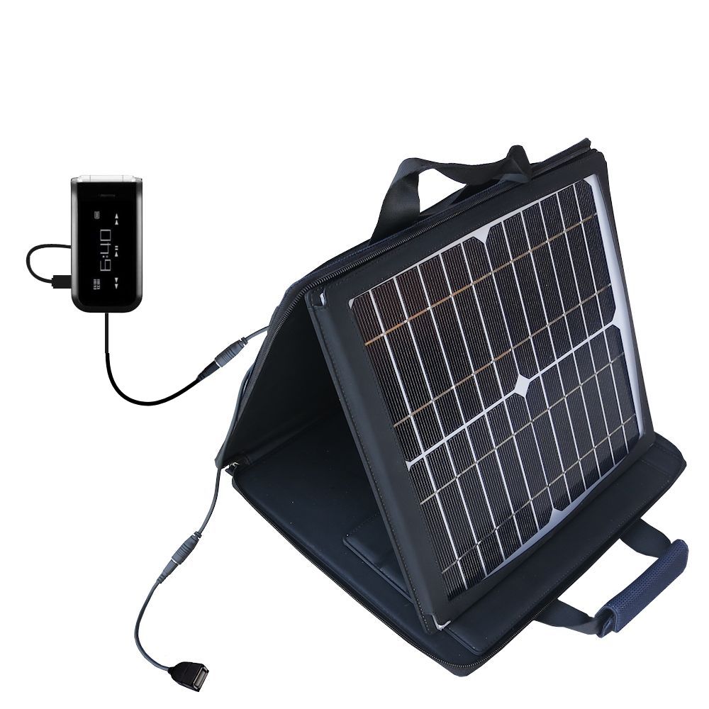 SunVolt Solar Charger compatible with the Nokia 7205 Intrigue and one other device - charge from sun at wall outlet-like speed