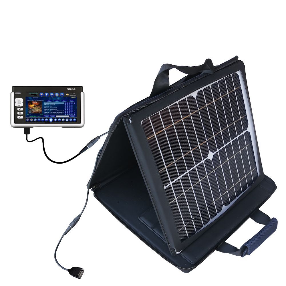 SunVolt Solar Charger compatible with the Nokia 770 tablet and one other device - charge from sun at wall outlet-like speed